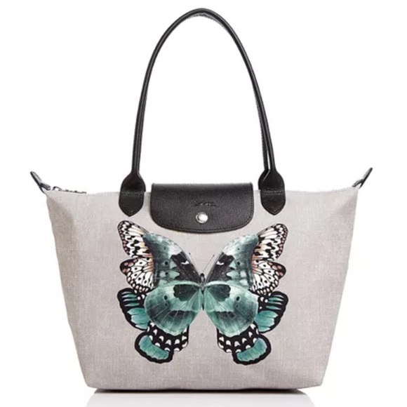 Longchamp Handbags - Longchamp Le Pliage Papillon Medium Nylon Shoulder Tote
